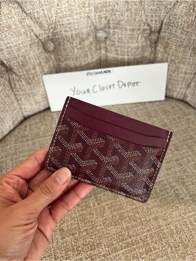 Goyard Burgundy Card Holder